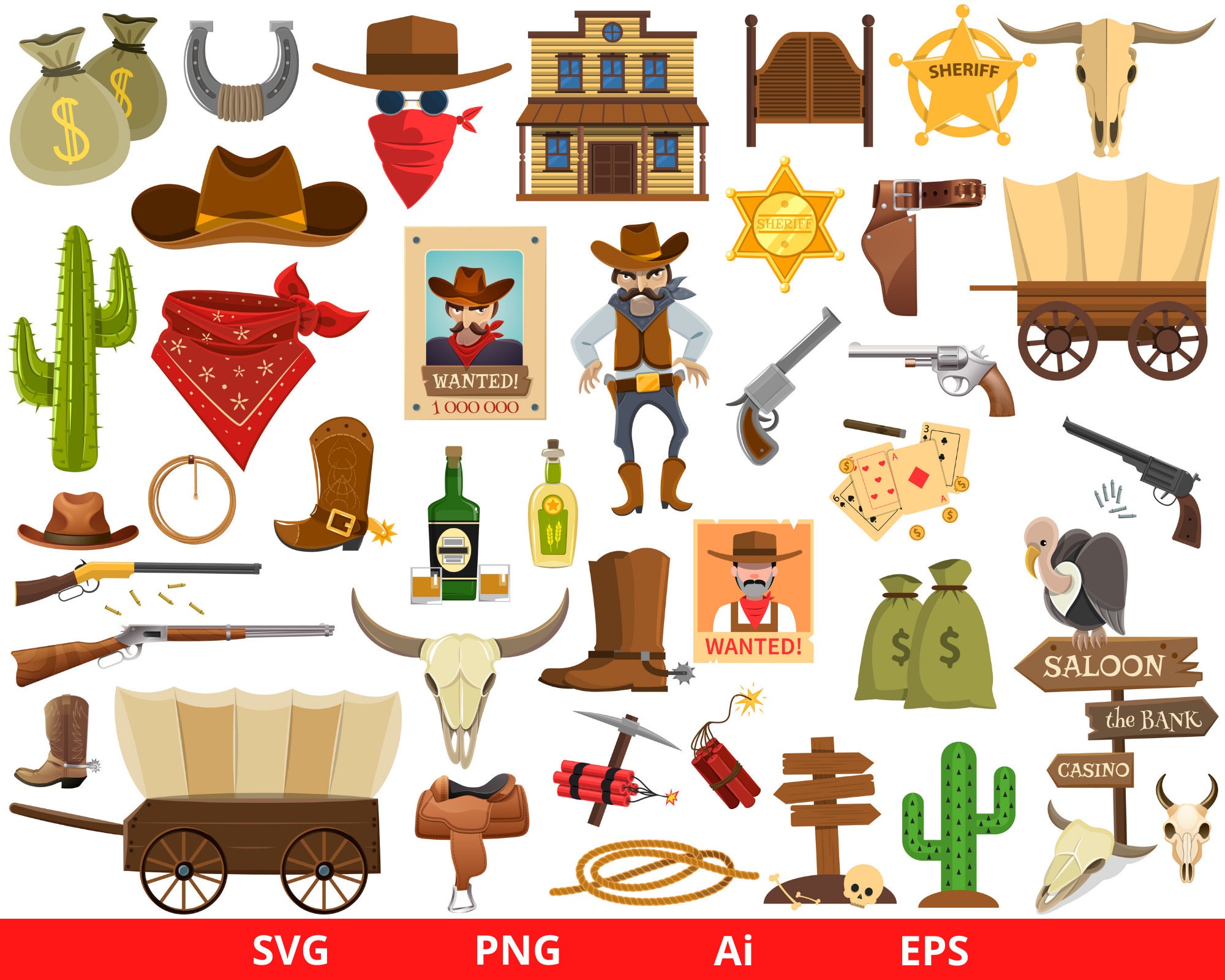 Wild West Stamp Set, Cowboy Stamps, Western Stamps, Wild West Craft Set,  Wild West Crafts, Christmas Stamp Set, Kids Stamp Set 