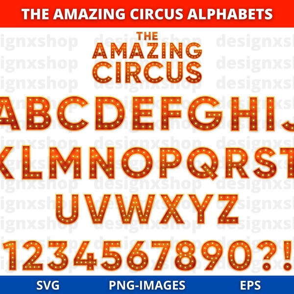 Zirkus Alphabet Clipart, Alphabet Clipart, Zirkus Buchstaben, Zirkus Sublimation, Doodle Buchstaben, Zirkus Clipart, Instant Download PNG