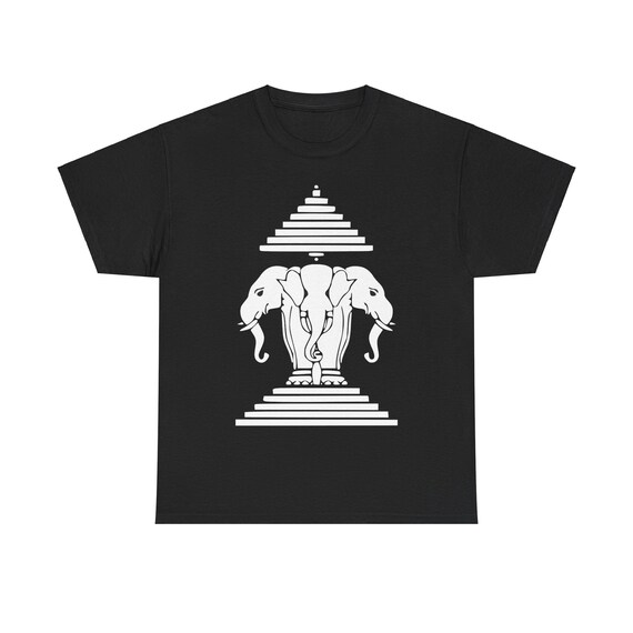 Three headed elephant (Laos) Unisex Heavy Cotton Tee