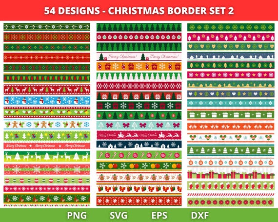 Christmas Border Svg, Winter Border Svg, Christmas Svg, Christmas Decoration, Christmas Border Clipart, Holiday Dividers Svg