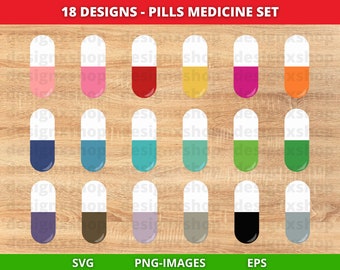 Pill Clipart: Medicine Graphics, SVG & PNG Files