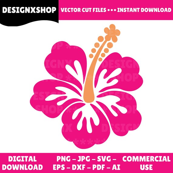 ハイビスカスの花のSVG：トロピカルなクリップアート、ハワイアン