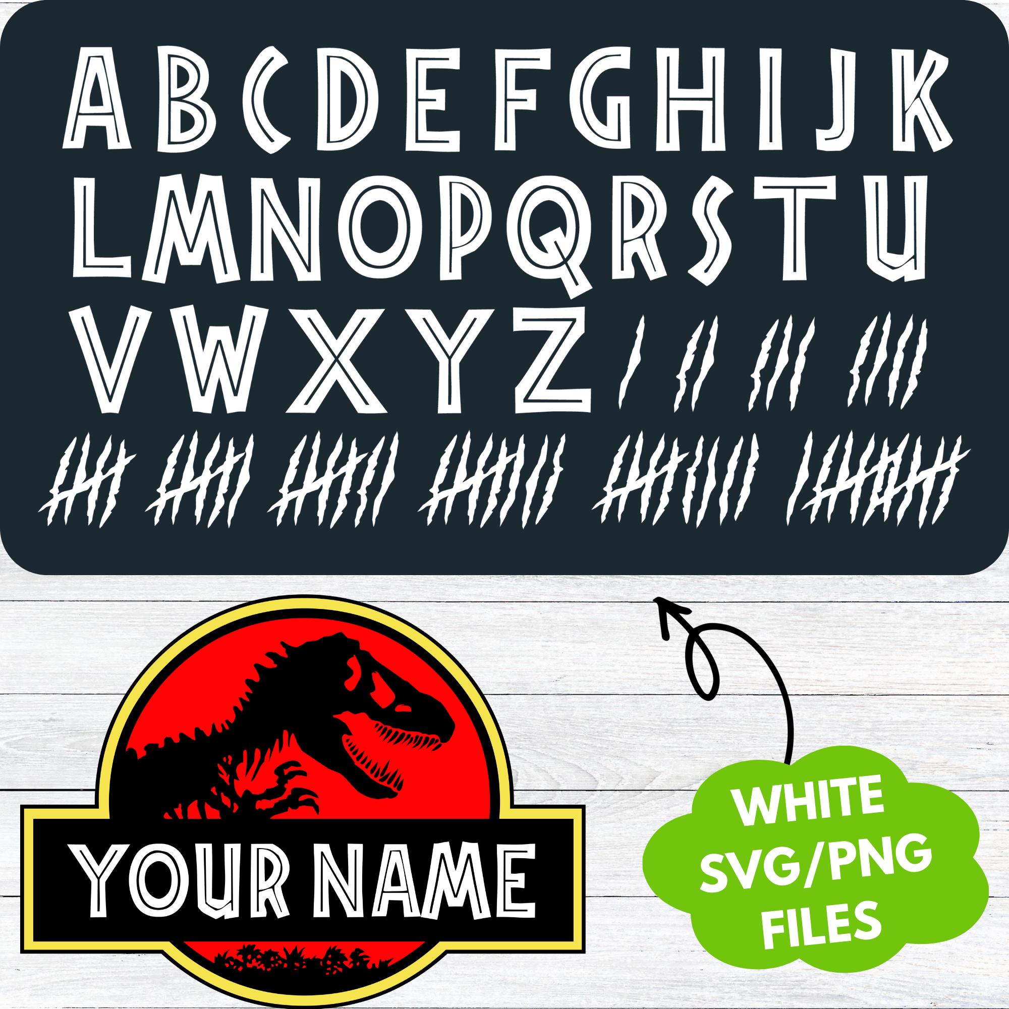 Jurassic Lettering Jurassic Park SVG File, Dinosaur SVG, Jurassic World Park, Dinosaur ...