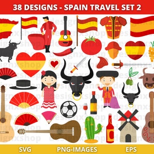Viva España clipart, Spanje clipart, Spaanse clipart, reizen clipart, Europa clipart, Espanola, Welkom in Spanje, download SVG en png