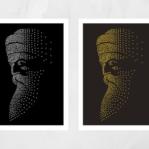 Guru Nanak Dev Ji Art Print, Dotted Art Print, Sikhism, Ik Omkar, Religion, Sikh Art, Guru Nanak Art Digital Download SVG, JPG and PDF Files image 7