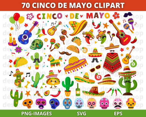 Mexico SVG, Cinco de Mayo Svg bundle, Cinco de mayo Clipart, Sombrero, Mexican Svg, Cinco de Mayo PNG, Tacos, Taco Tuesday, Fiesta clipart