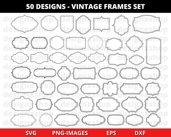 Frame clipart, Vintage Frames clipart, Frame svg, Label svg, Banner Svg, Label Frames svg, Vintage Frames Svg, SVG | PNG | EPS | Dxf