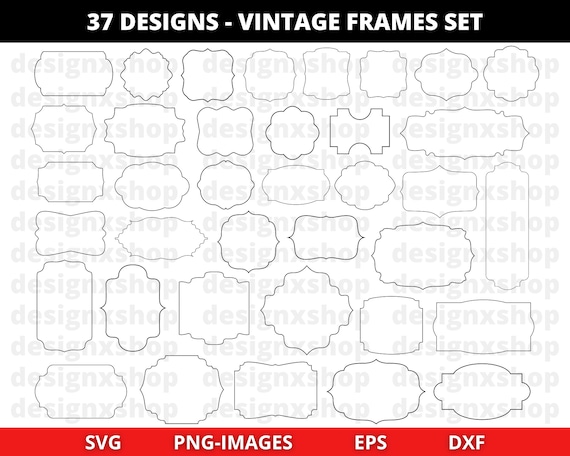 Frame clipart, Vintage Frames clipart, Frame svg, Label svg, Banner Svg, Label Frames svg, Vintage Frames Svg, SVG | PNG | EPS | Dxf
