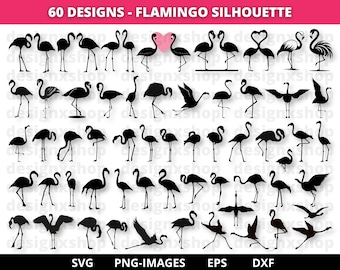 FLAMINGO Bundle SVG, FLAMINGO Clipart, Flamingo Svg cut files for Cricut, Flamingo silhouette Svg
