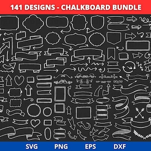 Chalkboard Clipart, Chalkboard Svg, Chalk Clipart, Chalkboard Doodles Clipart, Chalkboard Background Clipart, Back to School, Frames, Signs