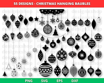 Hanging Baubles - Bauble Svg Bundle l Digital Cut File l Christmas balls svg l bauble paper art l Christmas ornaments | Christmas Decoration