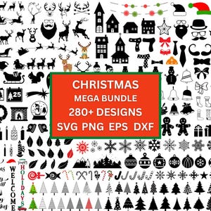 Weihnachten SVG-Bundle, Weihnachten Clipart, Weihnachts-Svg-Dateien für Cricut, Weihnachts-Svg-Schnitt-Dateien, Weihnachtselemente svg, Weihnachtsdekor