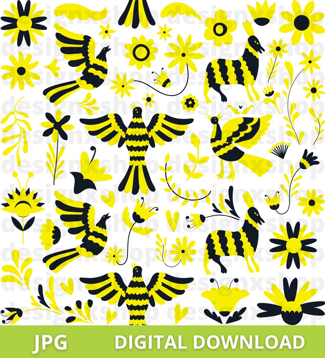 OTOMI Papers, Mexican Otomi Digital Paper, Fiesta Paper| Otomi Pattern ...