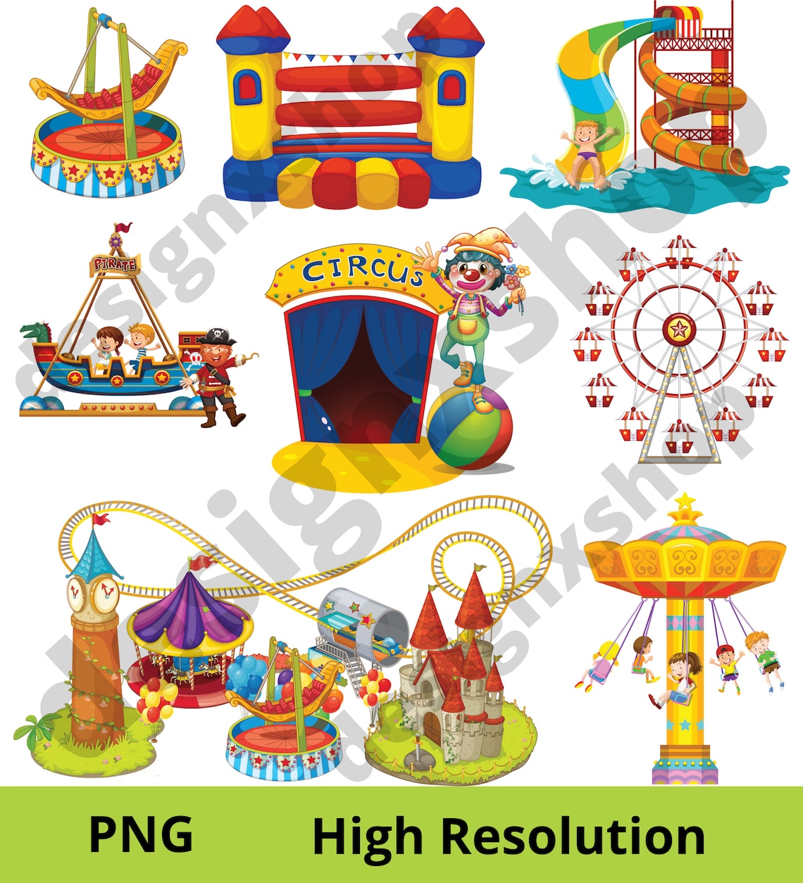 Circus Clipart Circus Printable Circus PNG and SVG - Etsy