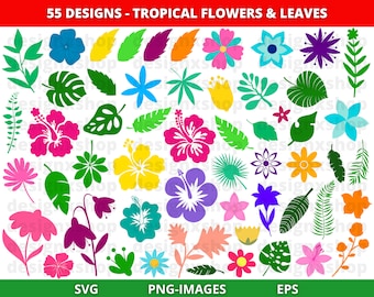 Hibiscus Svg, Tropical Flower Svg, Hawaiian Flower Svg, Flowers Svg ...