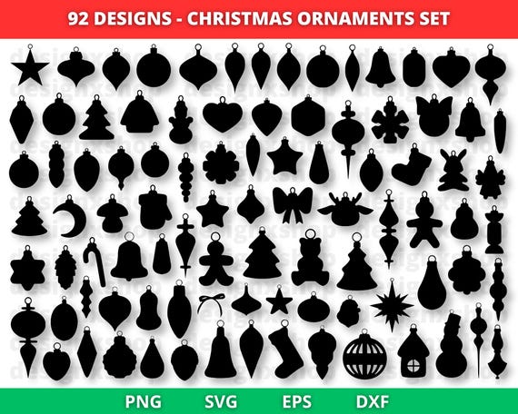Christmas ornaments SVG, Ornament laser files, Tree ornaments svg, Blank ornament svg, Christmas decor svg, Christmas Bauble, Ornament Shape
