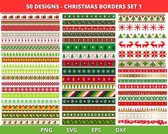 Christmas Border Svg, Winter Border Svg, Christmas Svg, Christmas Decoration, Christmas Border Clipart, Holiday Dividers Svg