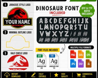 Jurassic Park SVG File, Dinosaur SVG, Jurassic World Park, Dinosaur, Jurassic Park Clipart, Jurassic Font Svg, Jurassic Park Cut File