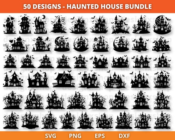 Haunted House SVG, Halloween Bundle Svg, Haunted House Svg Bundle, Haunted House Clipart, Haunted House Svg Cut Files for Cricut