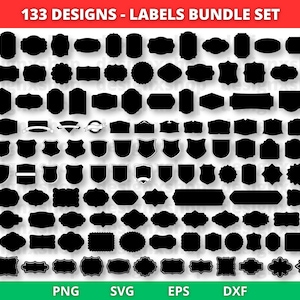 Etiqueta SVG, Banner SVG, Formas SVG, Etiqueta SVG, Pacote de Formas Básicas SVG, Molduras Decorativas, Formas Geométricas, Etiquetas de Nome SVG, Arquivos SVG para Cricut