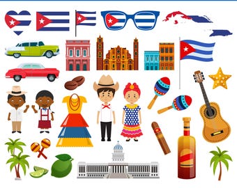 Cuba Travel SVG Bundle | Cuban Clipart Bundle | 28 Cuba Travel Designs | SVG PNG Eps | Cricut Digital Download
