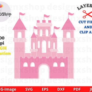Kasteel svg, kasteel svg bestand knippen, kasteel clipart, Assepoester kasteel svg, magisch kasteel svg, kasteel silhouet, prinses kasteel svg