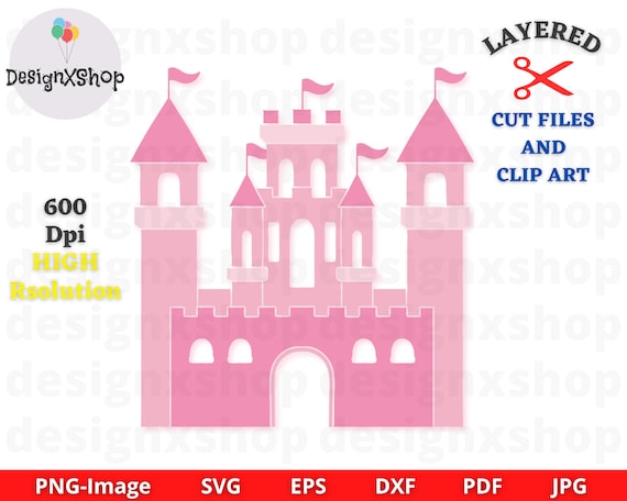 Castle svg, Castle svg cut file, Castle clipart, Cinderella castle svg, Magical castle svg, Castle silhouette, Princess castle svg