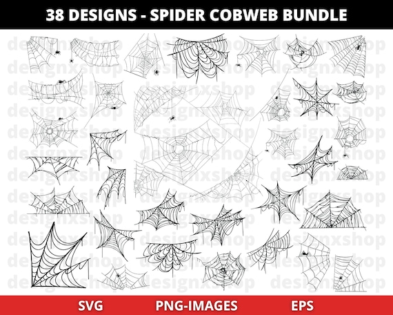 Spider Web SVG Bundle, Cobweb Svg, Spider svg, Halloween svg, Spiderweb clipart, Vector, Spider Web Svg for Cricut, Instant Download