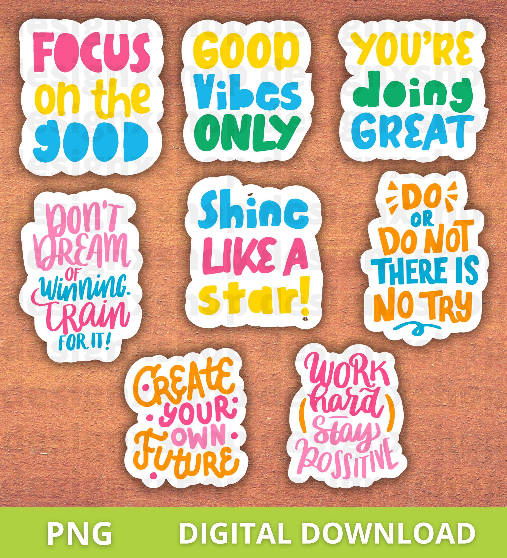 Inspirational Svg, Digital Stickers Bundle, Mental Health Png ...