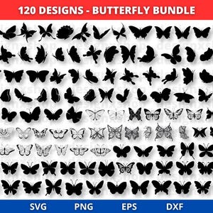 Mariposa SVG, plantilla de corte de papel de mariposas, corte láser de mariposa, archivo de corte de mariposa, mariposa en capas Cricut SVG, clipart de mariposa