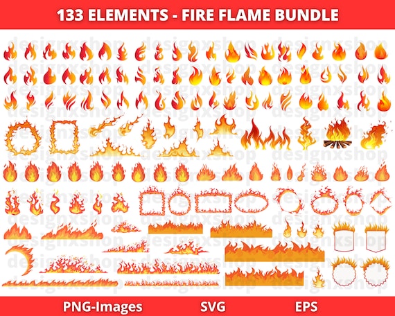 Fire SVG Bundle, Fire Clipart, Fire Flames Svg, Flames Frame Svg, Fire Frame Svg, Fire Png, Flame SVG, Flame clipart
