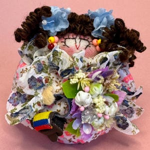 Colombian Mini doll ornament Flowers Carnaval