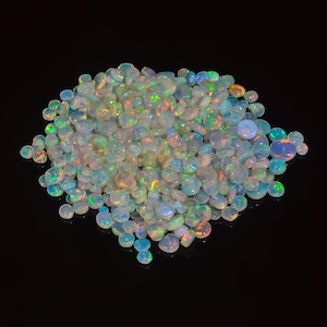 Äthiopische Opalperlen der Qualitätsstufe AAA + gebohrt: Natürliche Feuer-Rondelle-Form-Opalperlen - Größe 3-5 MM, für Armband / Halskette / Ohrring, der Perlen-Opal herstellt