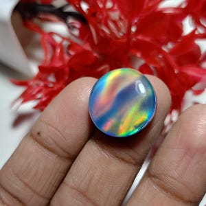 AAA+ Aurora Opal, Doublet Opal, Vintage Aurora Opal, Synthetic Opal Cabochon, Lab Grown Opal Gemstone, Opal For Jewelry, Round Shape Opal