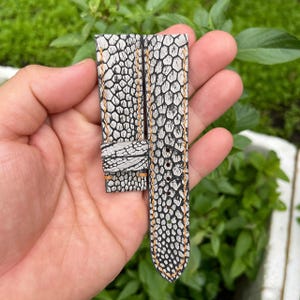 GRAY Nubuck Genuine Ostrich Legs Leather Skin Watch Wrist Strap Band Buckle/ Luxury Watch Strap All Size 26mm 24mm 22mm 21mm 20mm 19mm 18mm