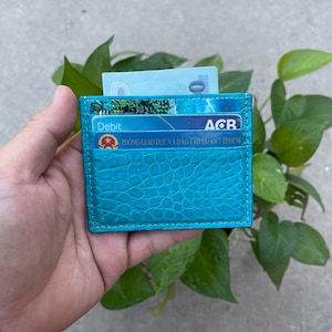 Blue Sky 純正 GATOR レザー SKin クレジットカードホルダー/スリム名刺ホルダー カードケース/ミニマリストカードホルダー レザーミニカードホルダー
