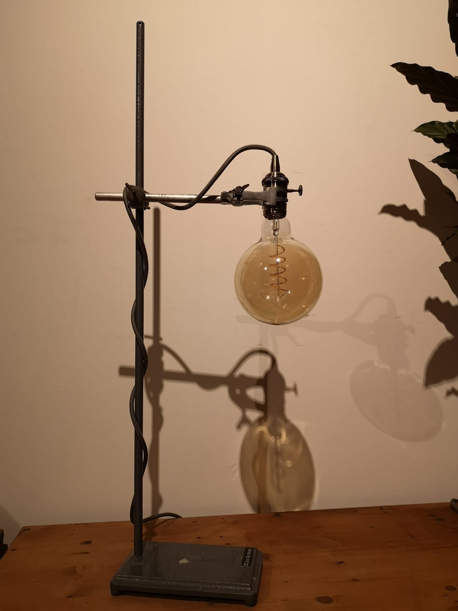 Design lamp from vintage chemistry lab stand Etsy