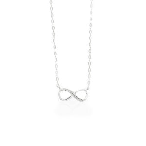 Pink CZ Heart Halo Promise Ring - .925 Sterling Silver With Infinity Knot Design, Sizes 4-13
