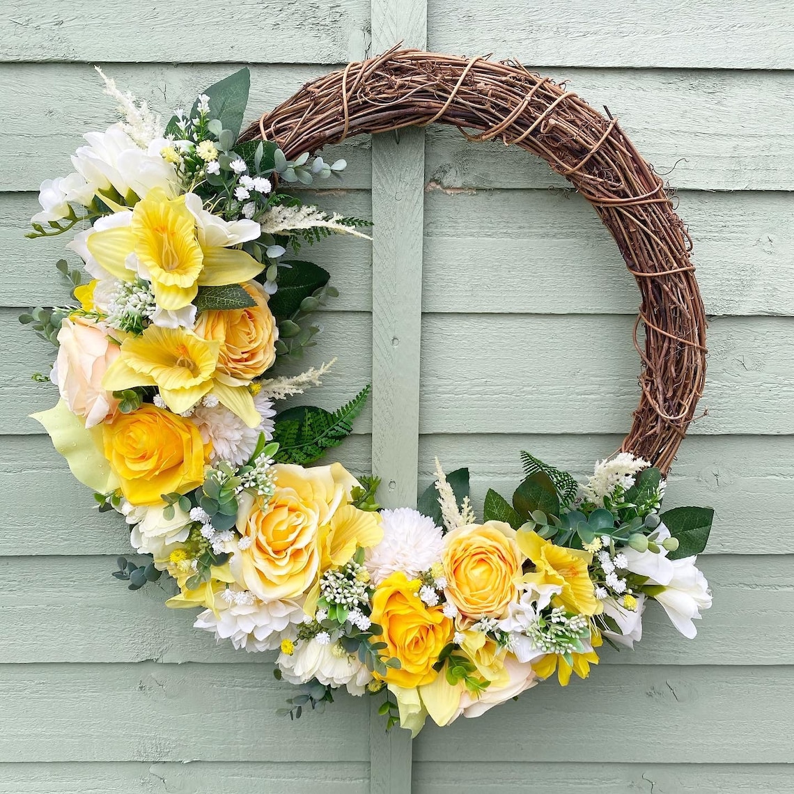 Handmade artificial flower wreaths Etsy