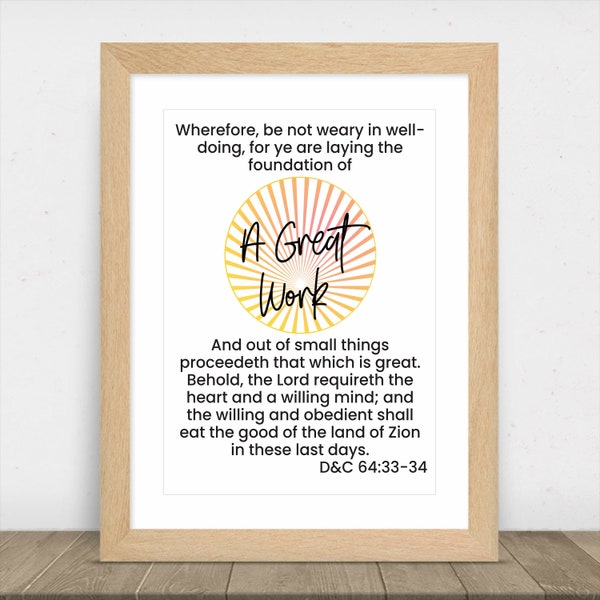 A Great Work 2021 Youth Young Women Theme Digital Download LDS Mutual Printable Come Follow Me Gift