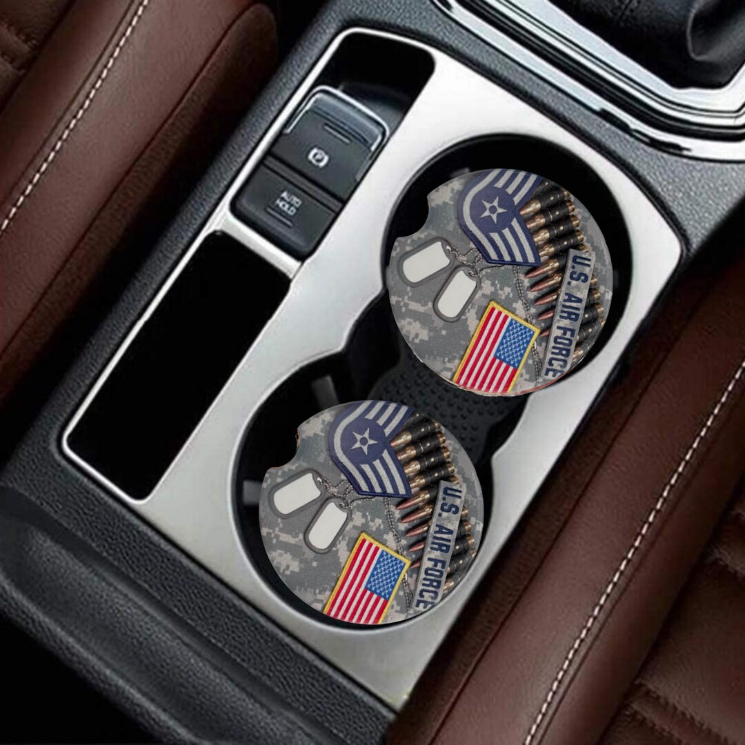 Usaf Coasters Air Force Car Coasters: Absorbent Ceramic, 2-pack (2.57 Inch) - Etsy