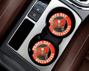 Posavasos de cerámica absorbente para coche de los Tampa Bay Buccaneers (paquete de 2)