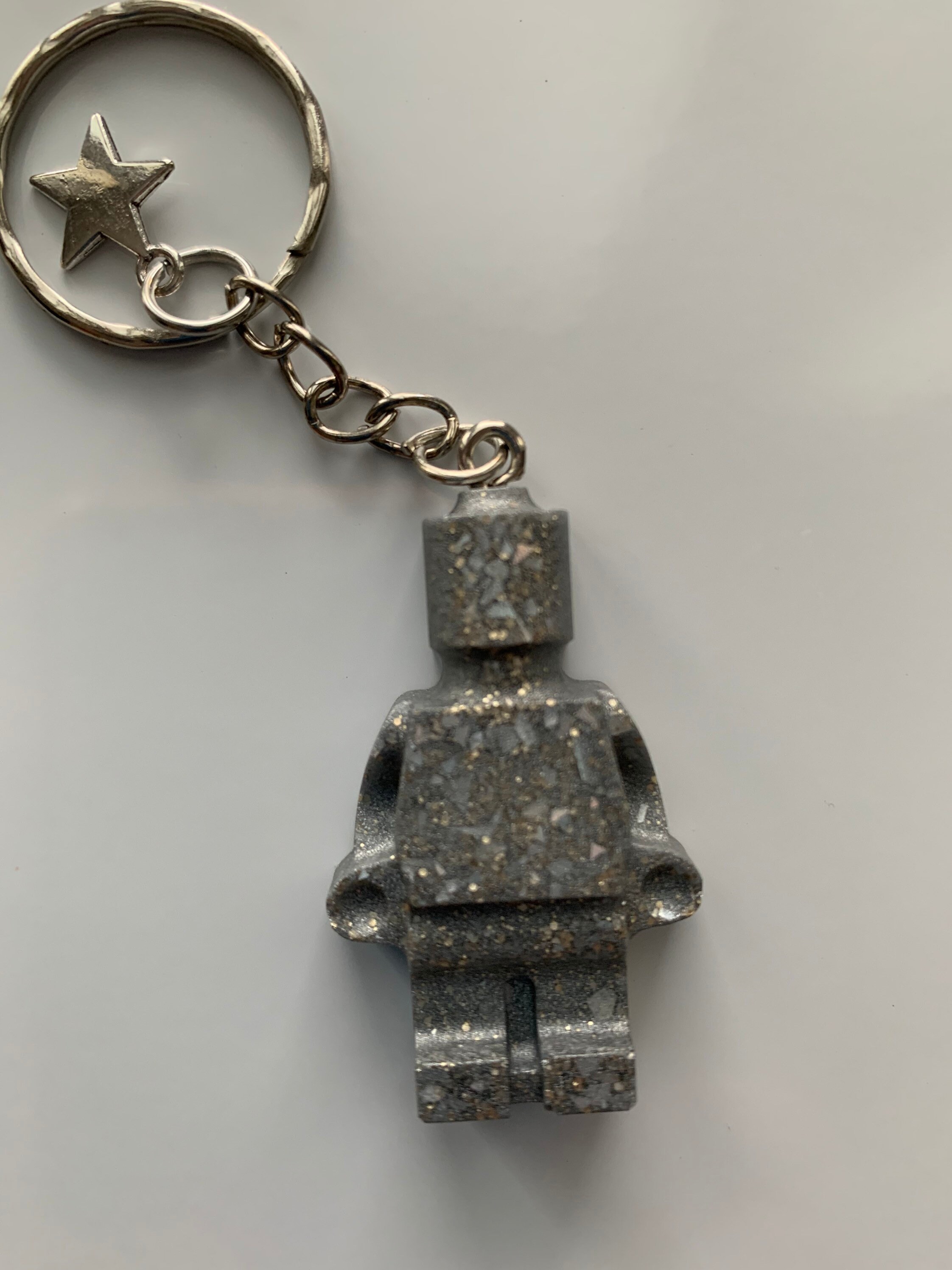 Lego man resin keyring personalised Etsy