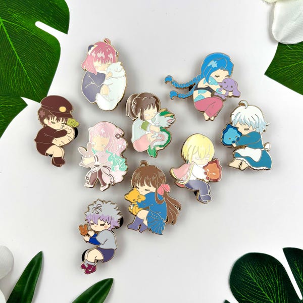 Sleepy Anime Enamel Pin: Kawaii Character Pins