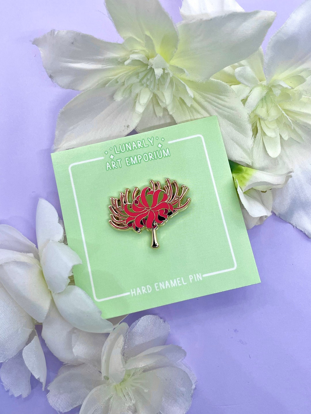 Spider Lily Enamel Pin Anime Pins Enamel Pin Filler Pin Etsy