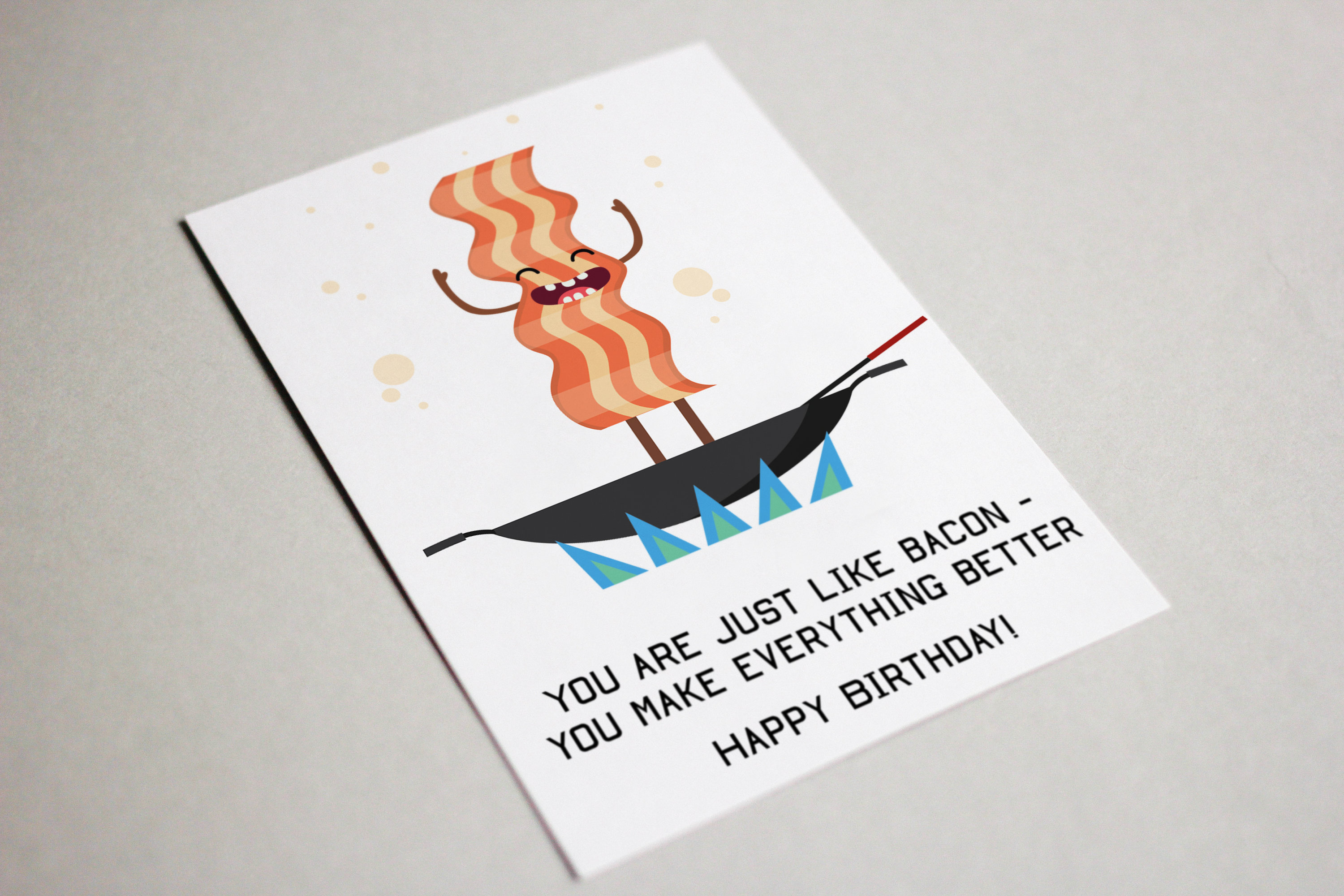 Printable Funny Birthday Card Bacon Makes Everything Better Etsy 日本
