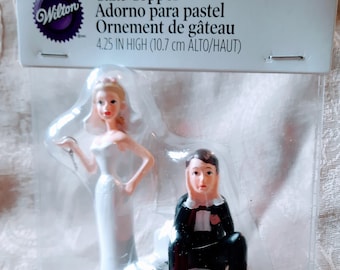 Brand New Wilton Humorous Wedding Cake Topper "Ball and Chain" Funny Wilton Vintage Hard to Find Wedding Figurine