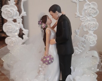 Handmade Brandnew Gourgeus White Wedding Topper