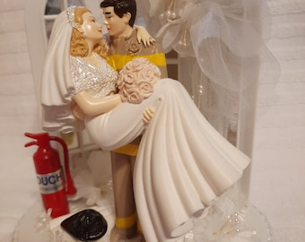 Fire Fighter Wedding Cake Topper