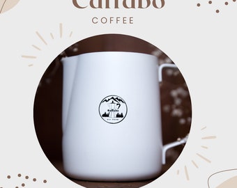 Milchkännchen von caffabo mit einem Fassungsvermögen von 350 ml in weiß für schaumige Kaffeespezialitäten